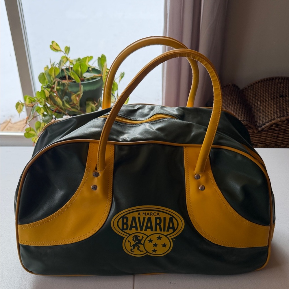 Bavaria Green and Yellow Vintage Travel Bag